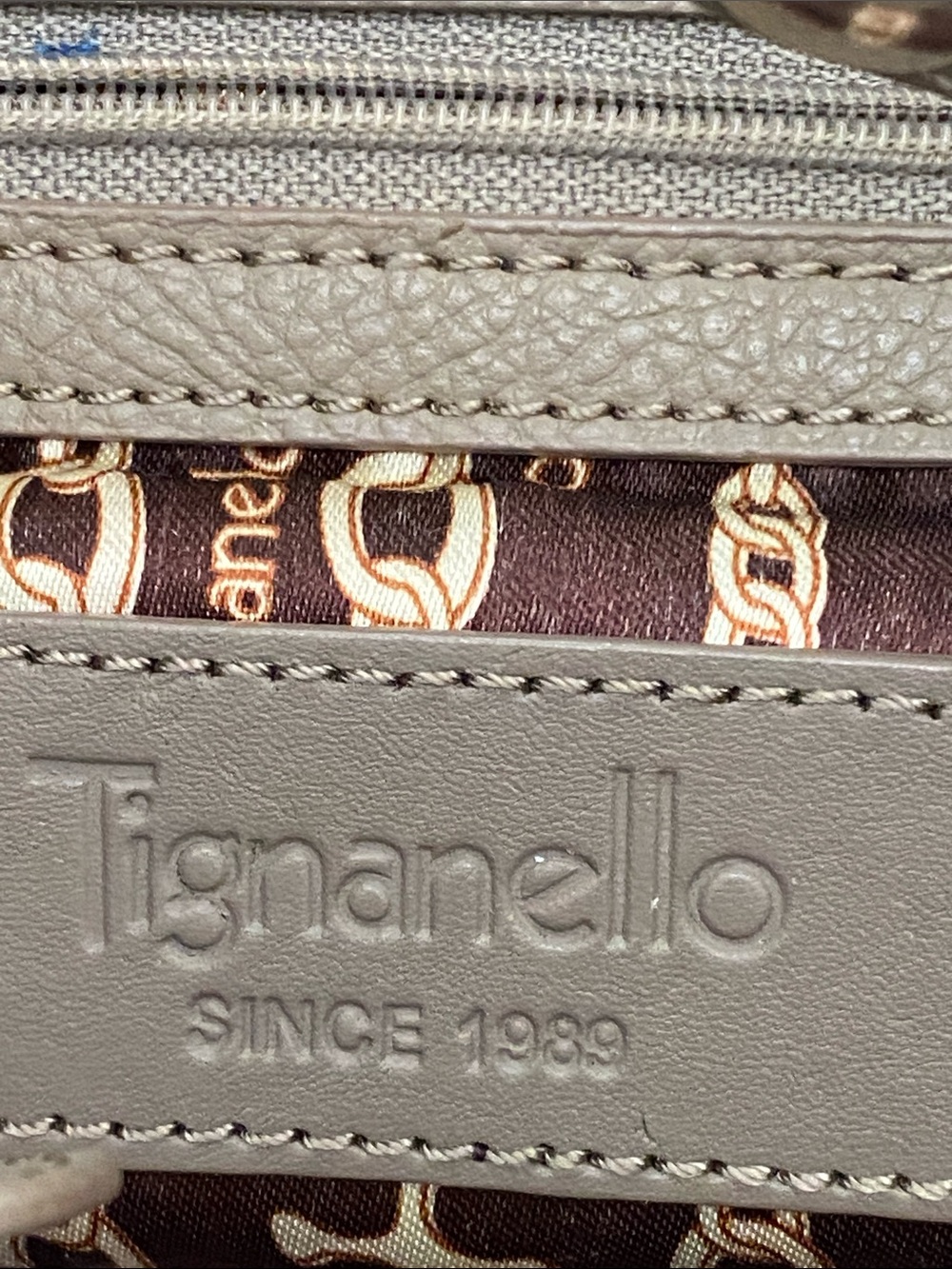 Taupe Pebbled Leather Purse Bag w/Silver Buckle Accents.Very Gently Used & Loved - Picture 2 of 12